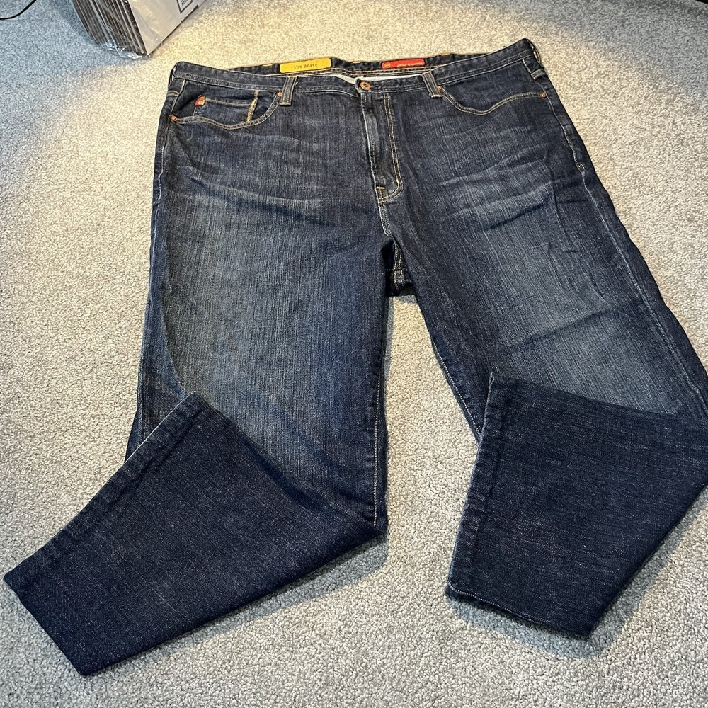 AG Adriano Goldschmied Jeans The Brave Men's Size 46x26 Stretch Blue Hemmed USA